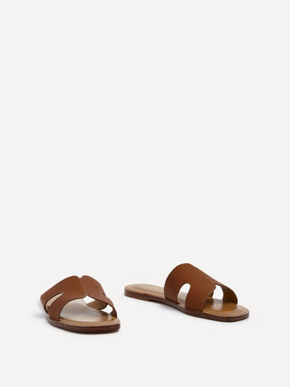 Petra Tan Link Flat Sandals