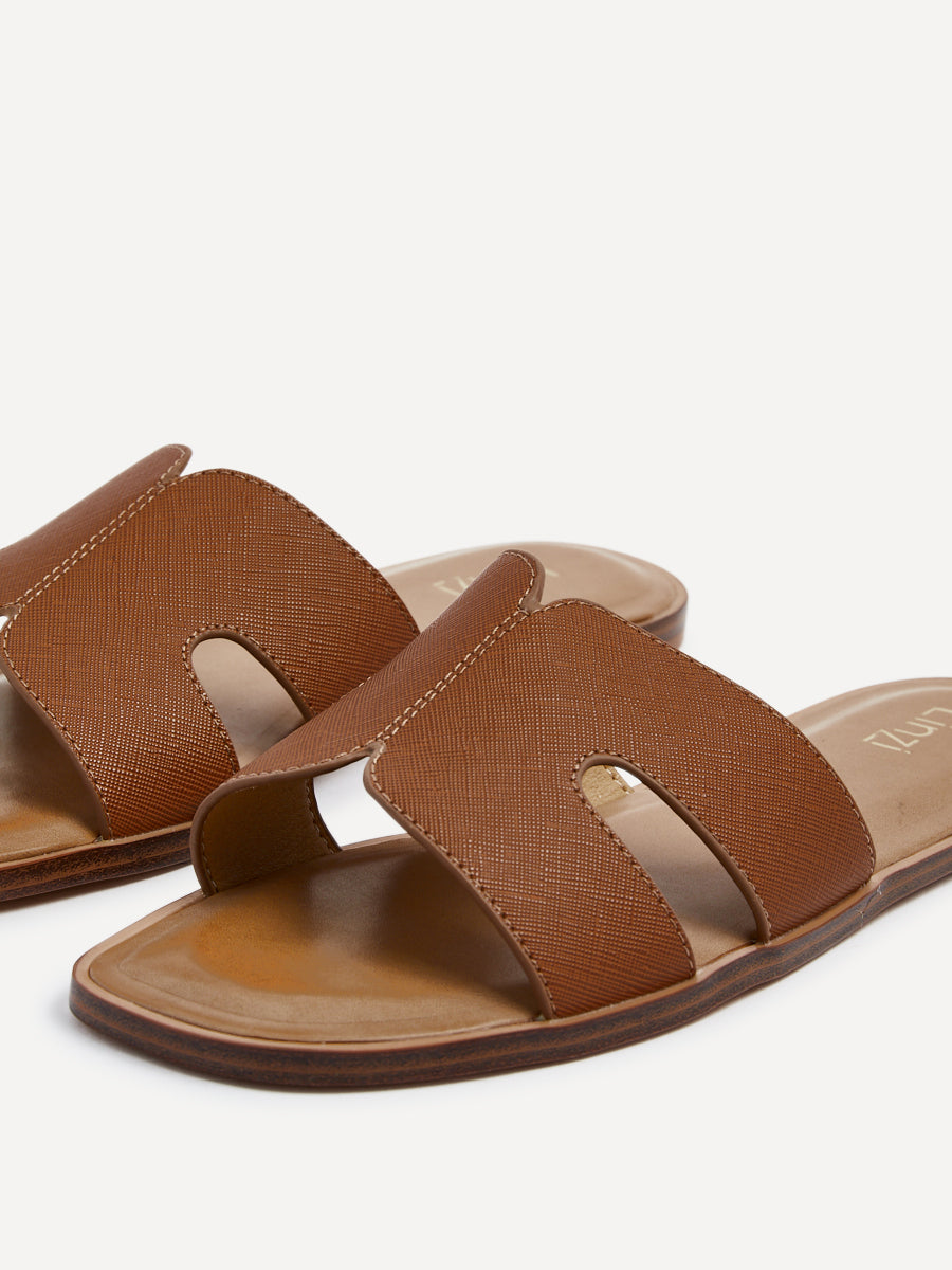 Petra Tan Link Flat Sandals