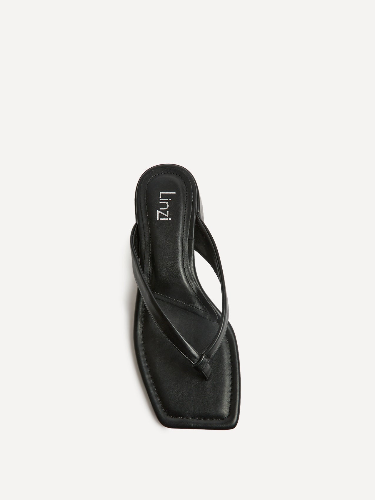 Phase Black Faux Leather Mule Heels