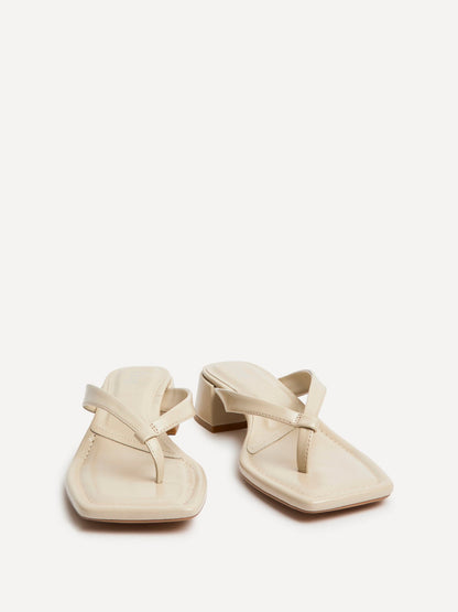 Phase Nude Faux Suede Mule Heels