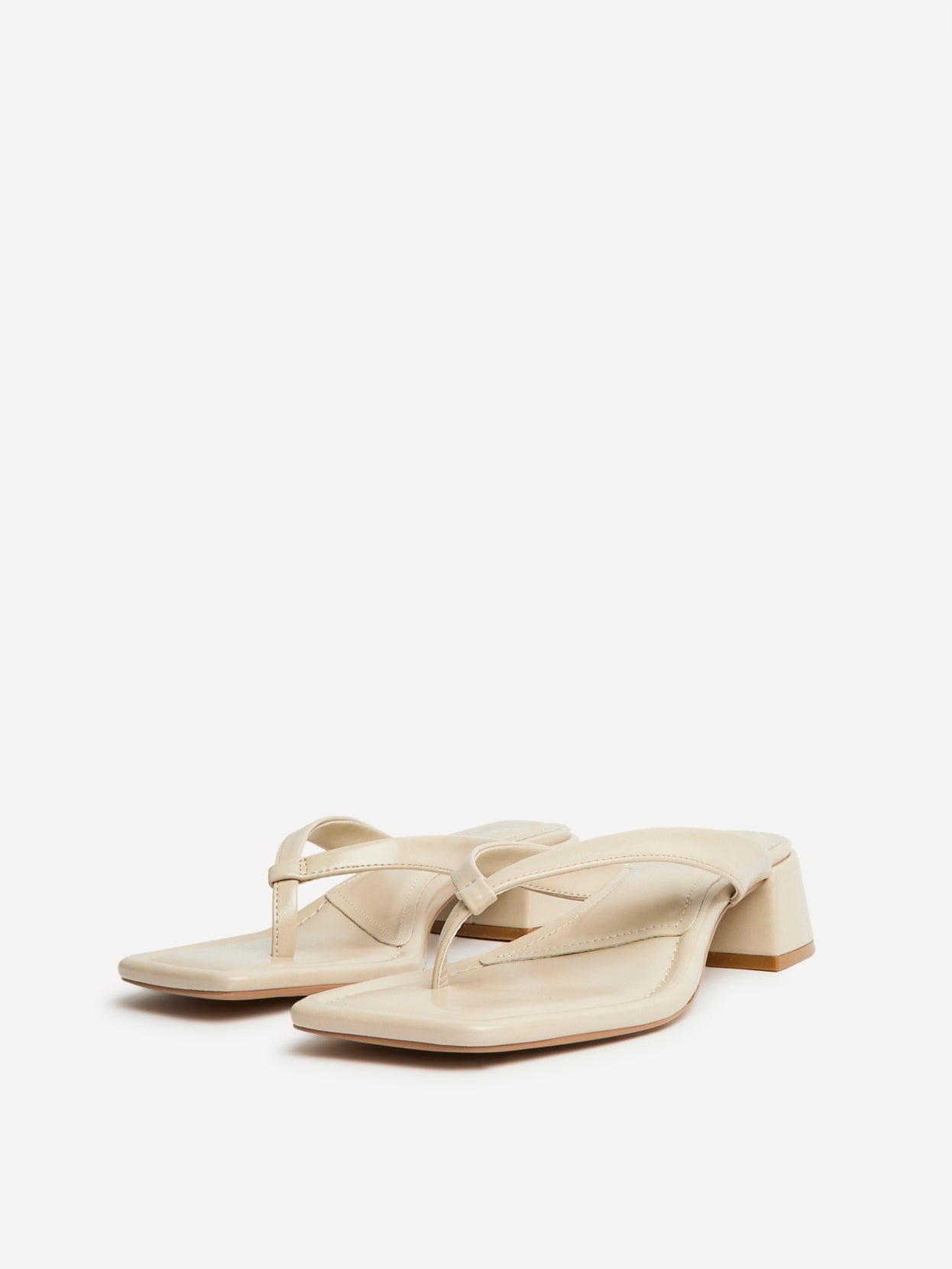 Phase Nude Faux Suede Mule Heels