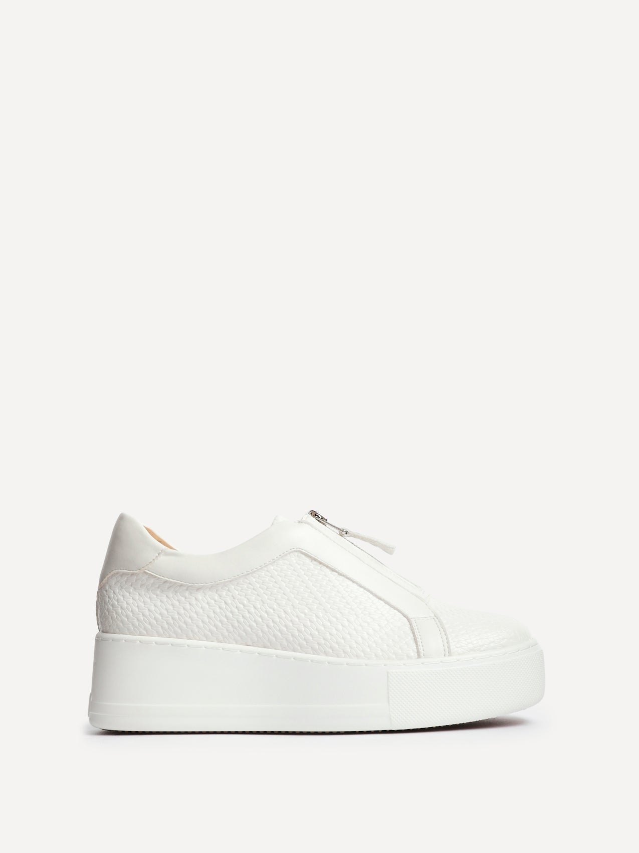 Piper White Faux Leather Trainers