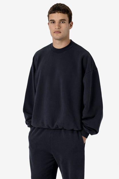 PLU07GD - 16oz. Garment Dye Plush Fleece Pullover Crewneck Sweatshirt