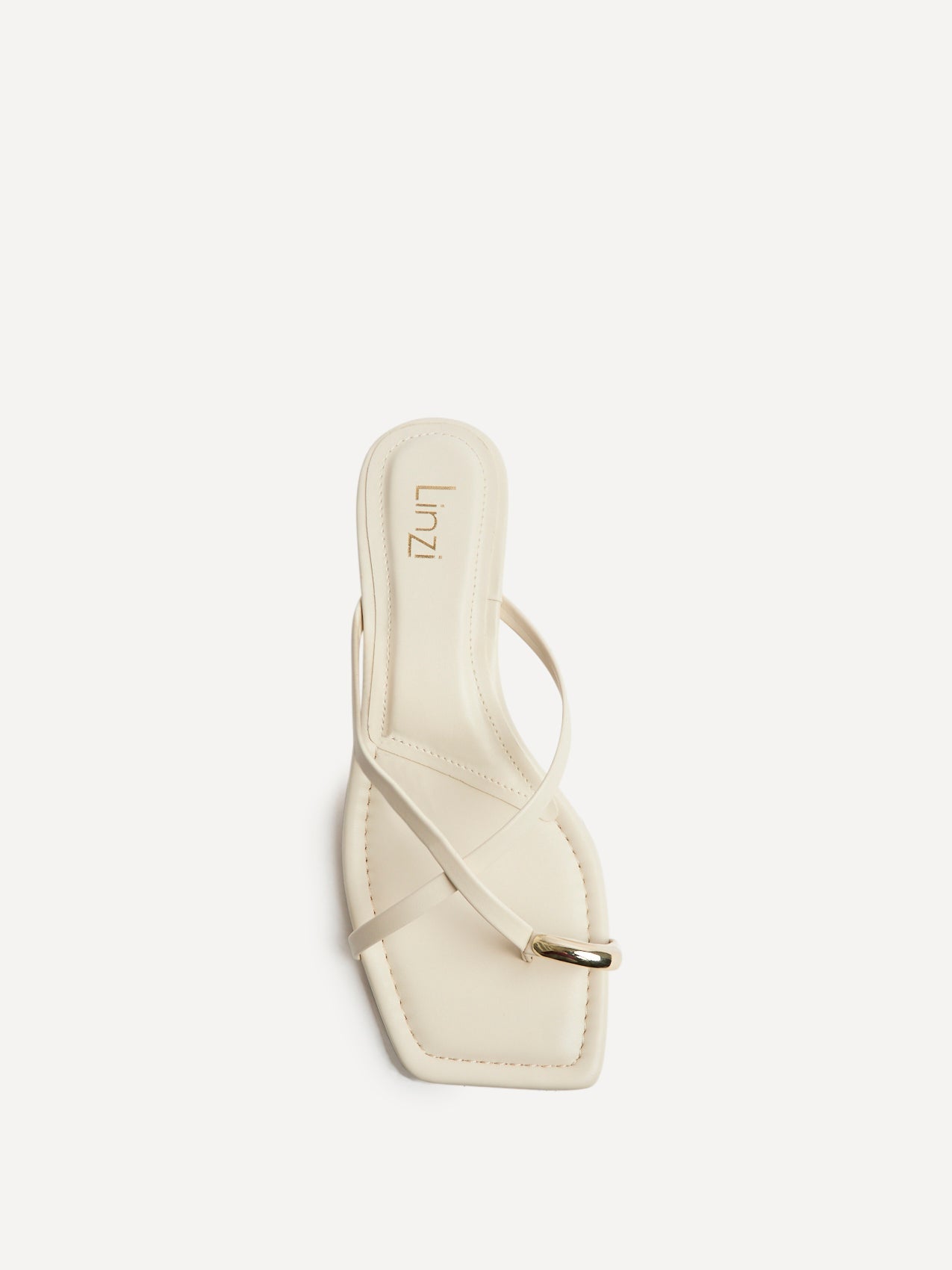 Polished White Faux Leather Mule Heels