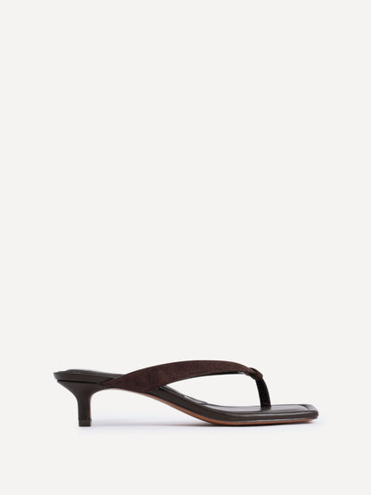 Potential Brown Toe Post Kitten Heels