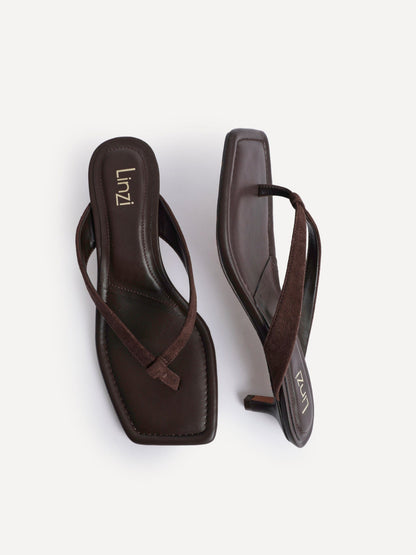 Potential Brown Toe Post Kitten Heels