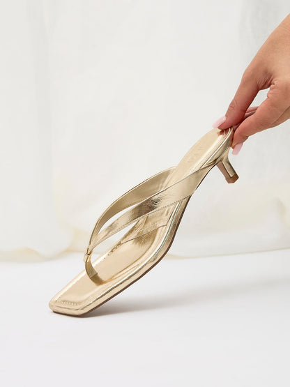Potential Gold Toe Post Kitten Heels