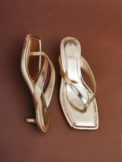 Potential Gold Toe Post Kitten Heels