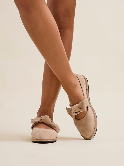 Pout Beige Faux Suede Pumps