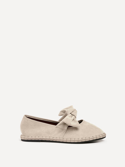 Pout Beige Faux Suede Pumps