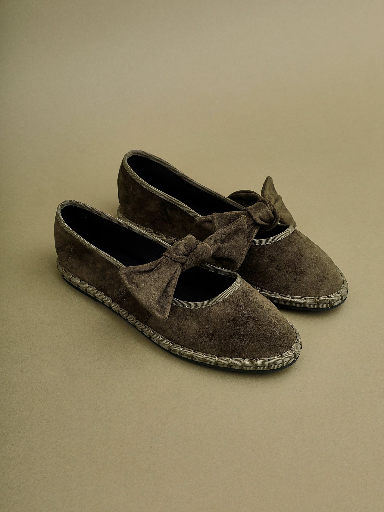 Pout Khaki Faux Suede Pumps