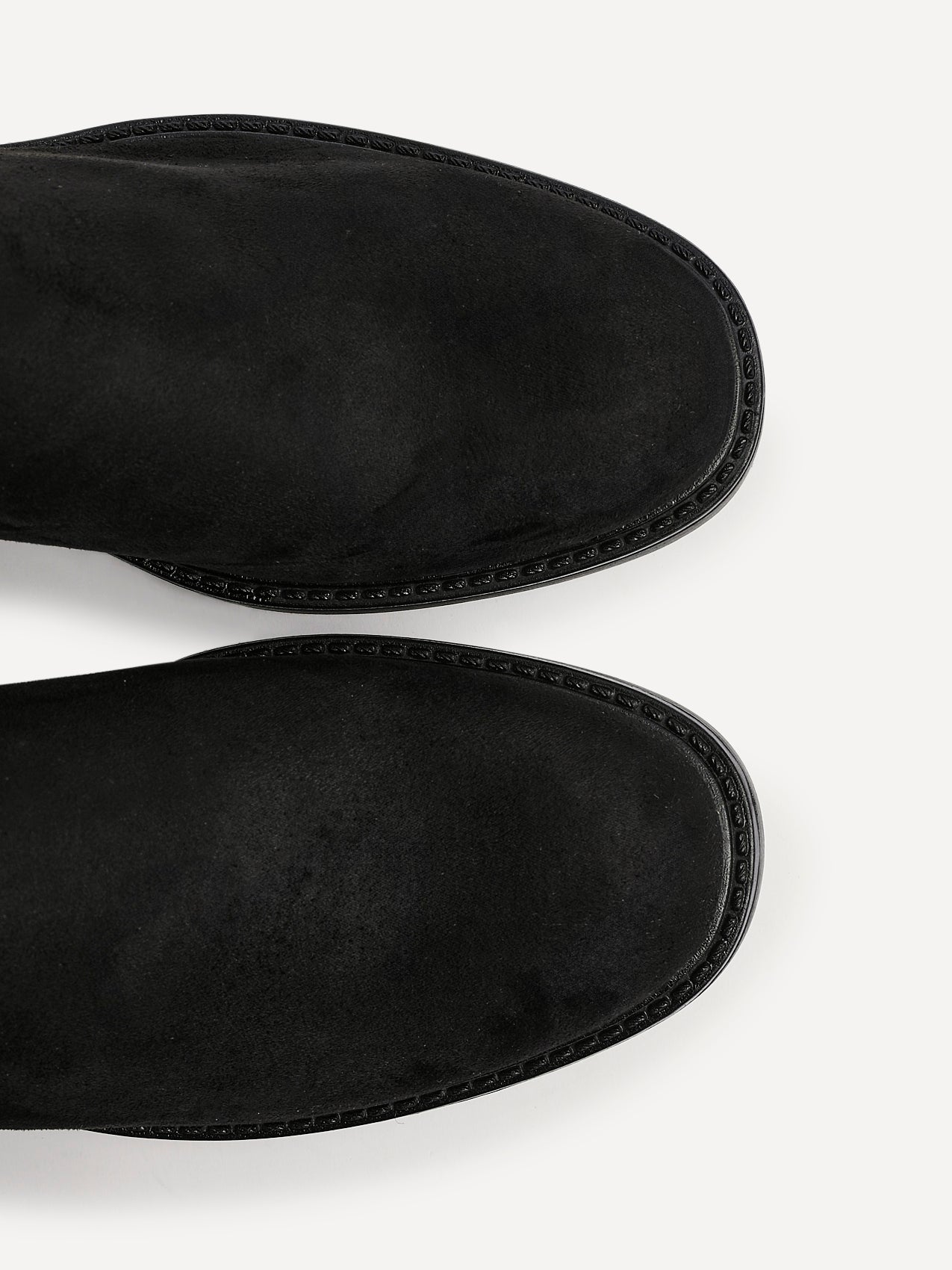 Power Black Faux Suede Riding Boots