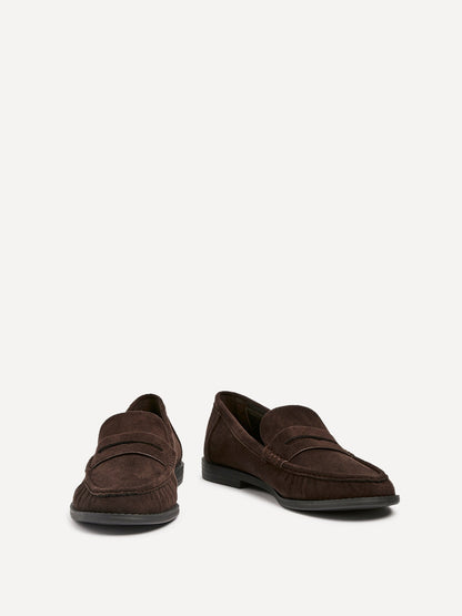 Precise Brown Faux Suede Loafers