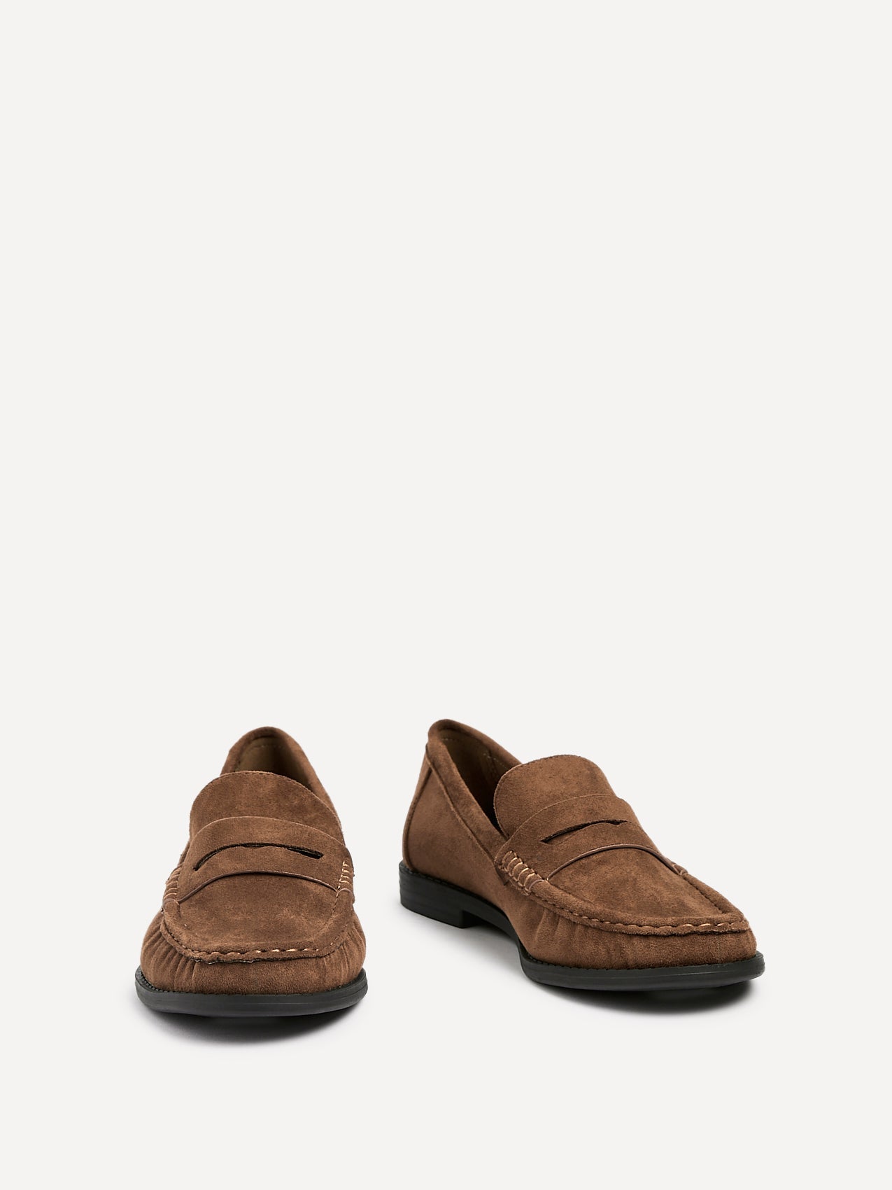 Precise Tan Faux Suede Loafers