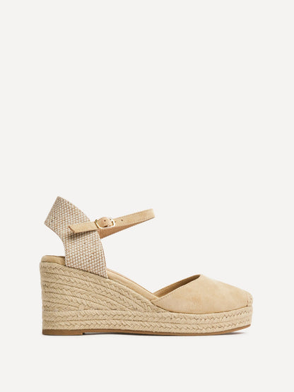 Present Beige Closed Toe Wedges