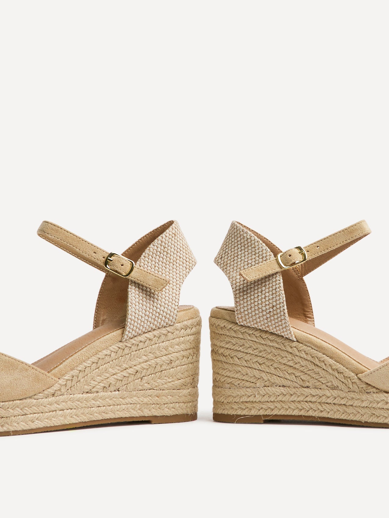 Present Beige Closed Toe Wedges