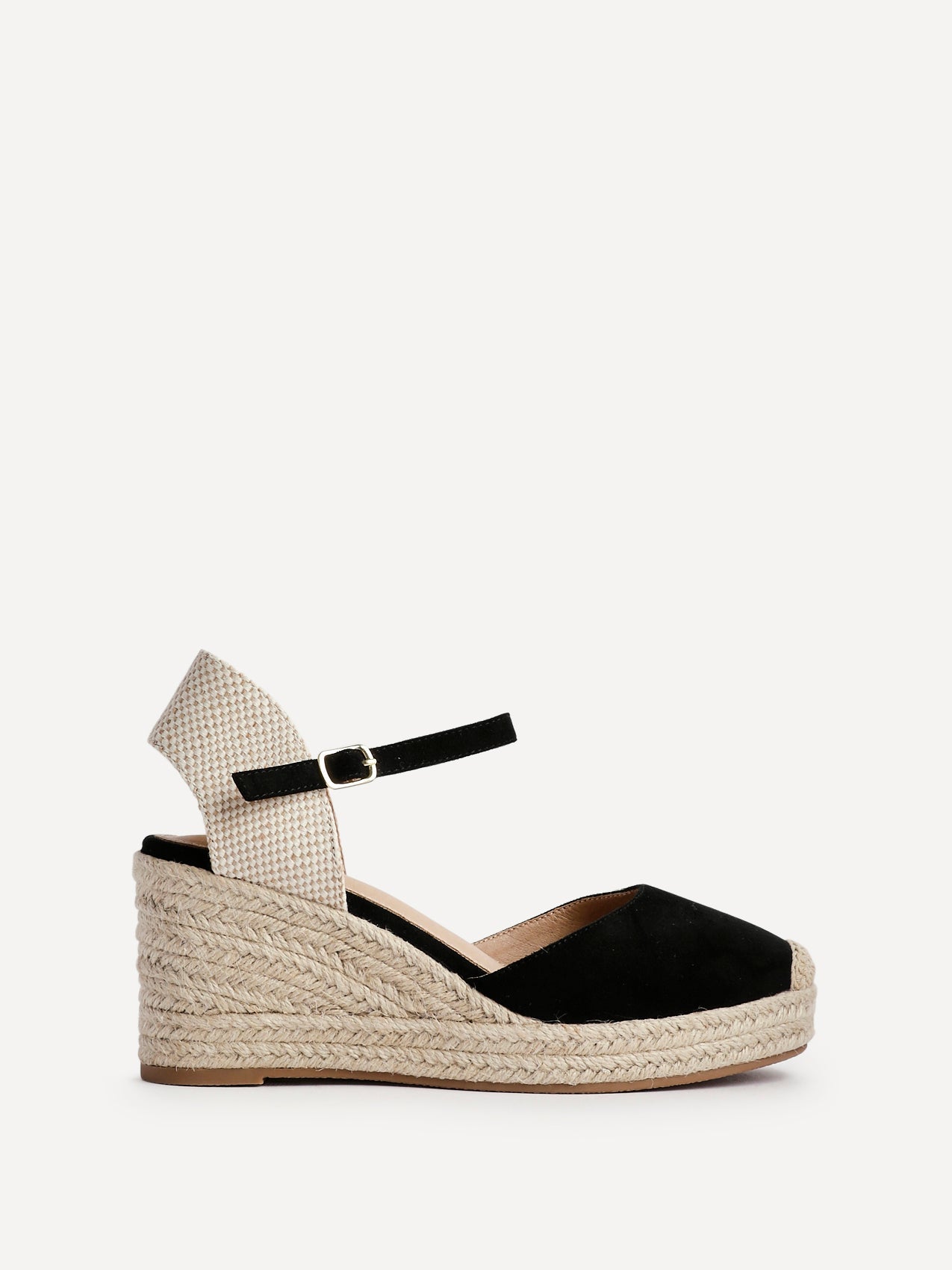 Present Black Closed Toe Wedges