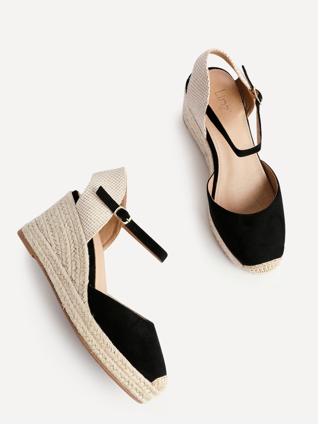 Present Black Closed Toe Wedges