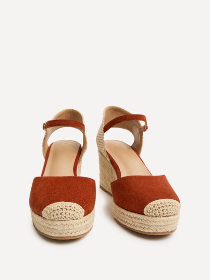 Present Rust Closed Toe Wedges