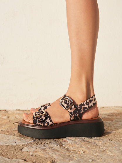 Preserve Leopard Flatform Sandals