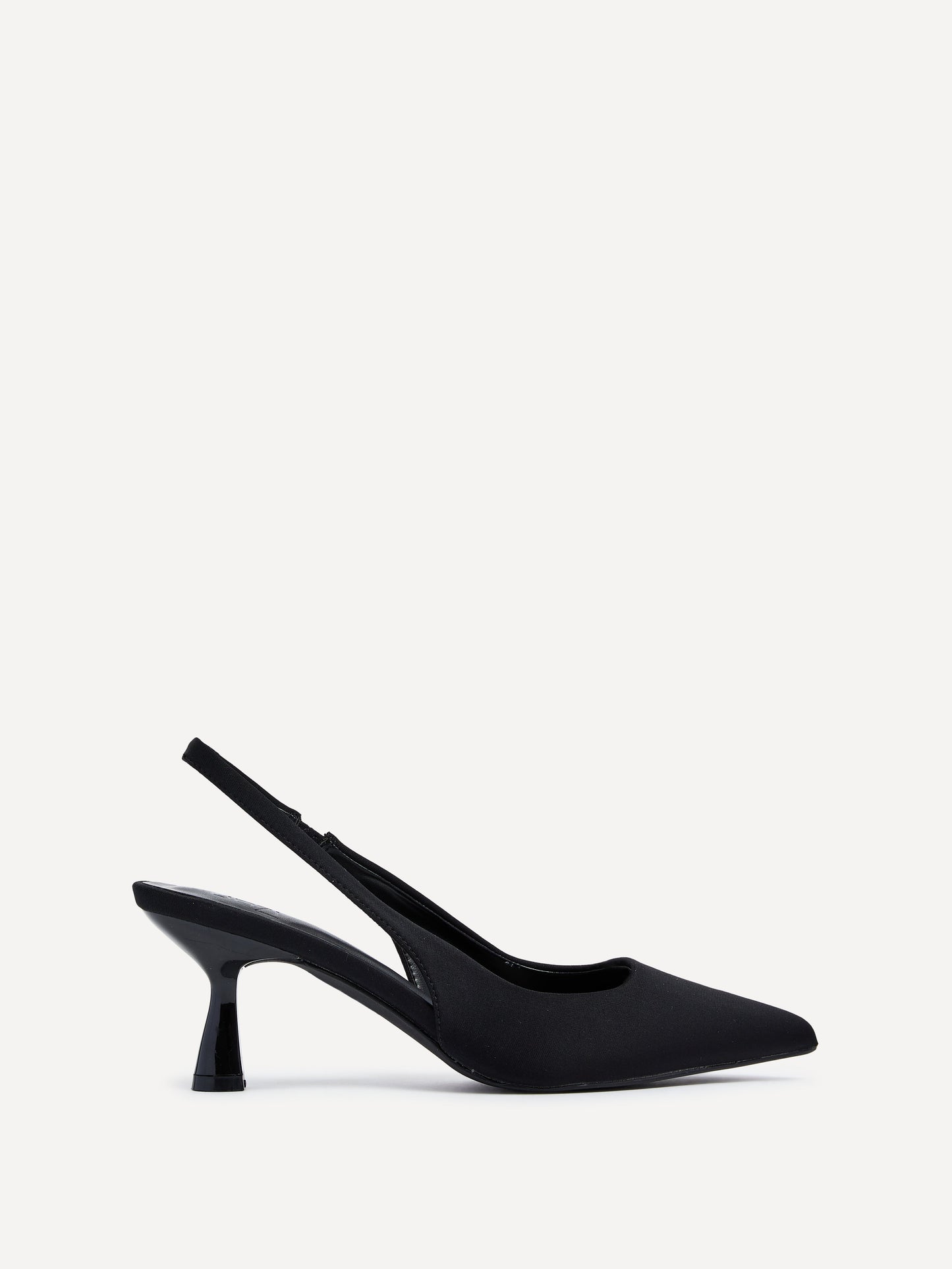 Presley Black Lycra Court Heels
