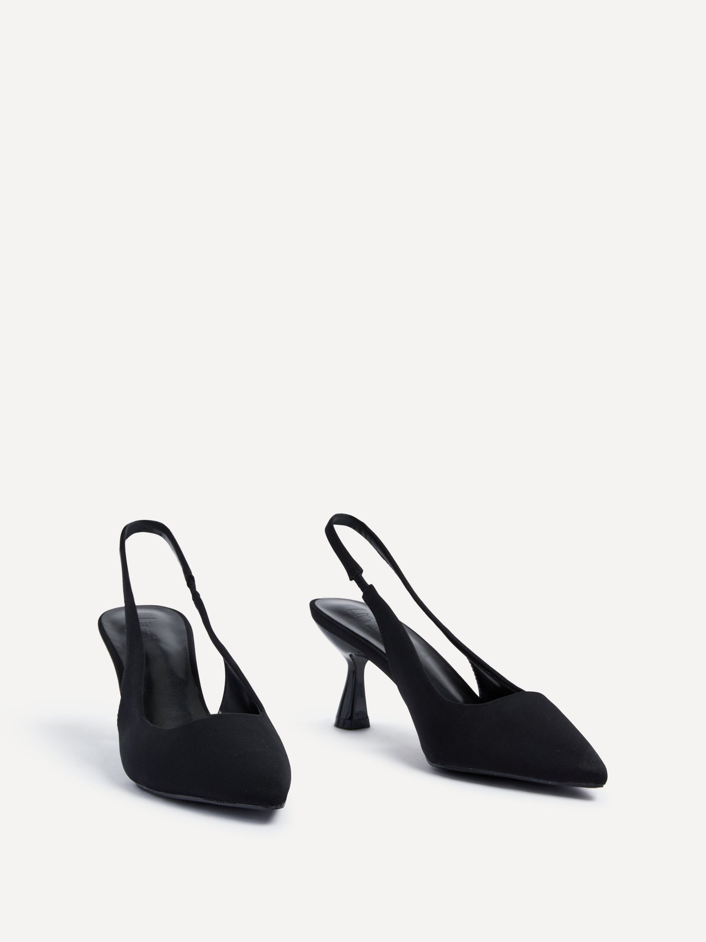 Presley Black Lycra Court Heels