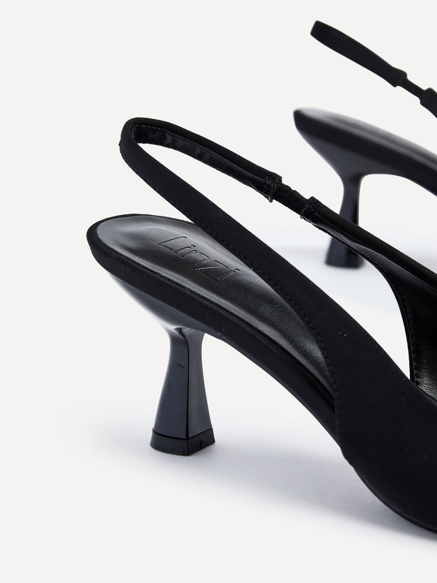 Presley Black Lycra Court Heels