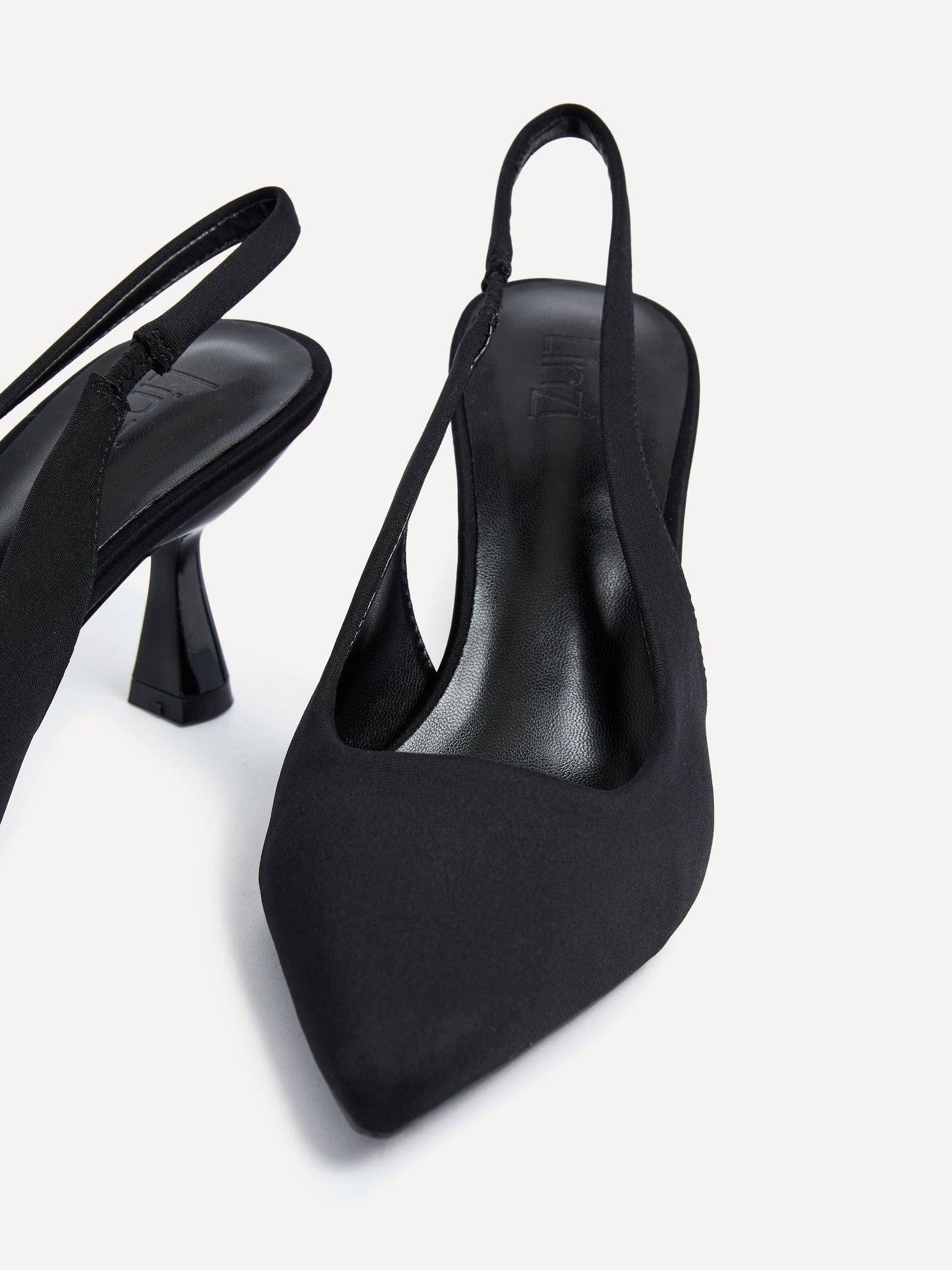 Presley Black Lycra Court Heels