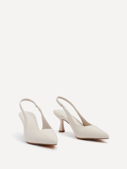 Presley Nude Faux Leather Court Heels