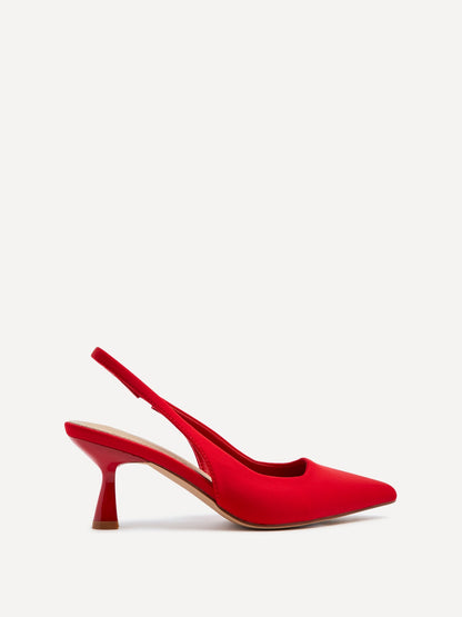 Presley Red Lycra Court Heels