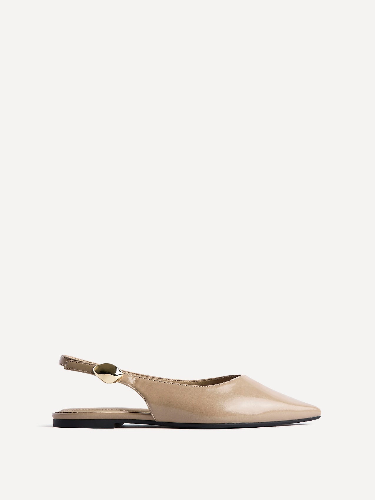 Profile Nude Faux Leather Ballet Flats