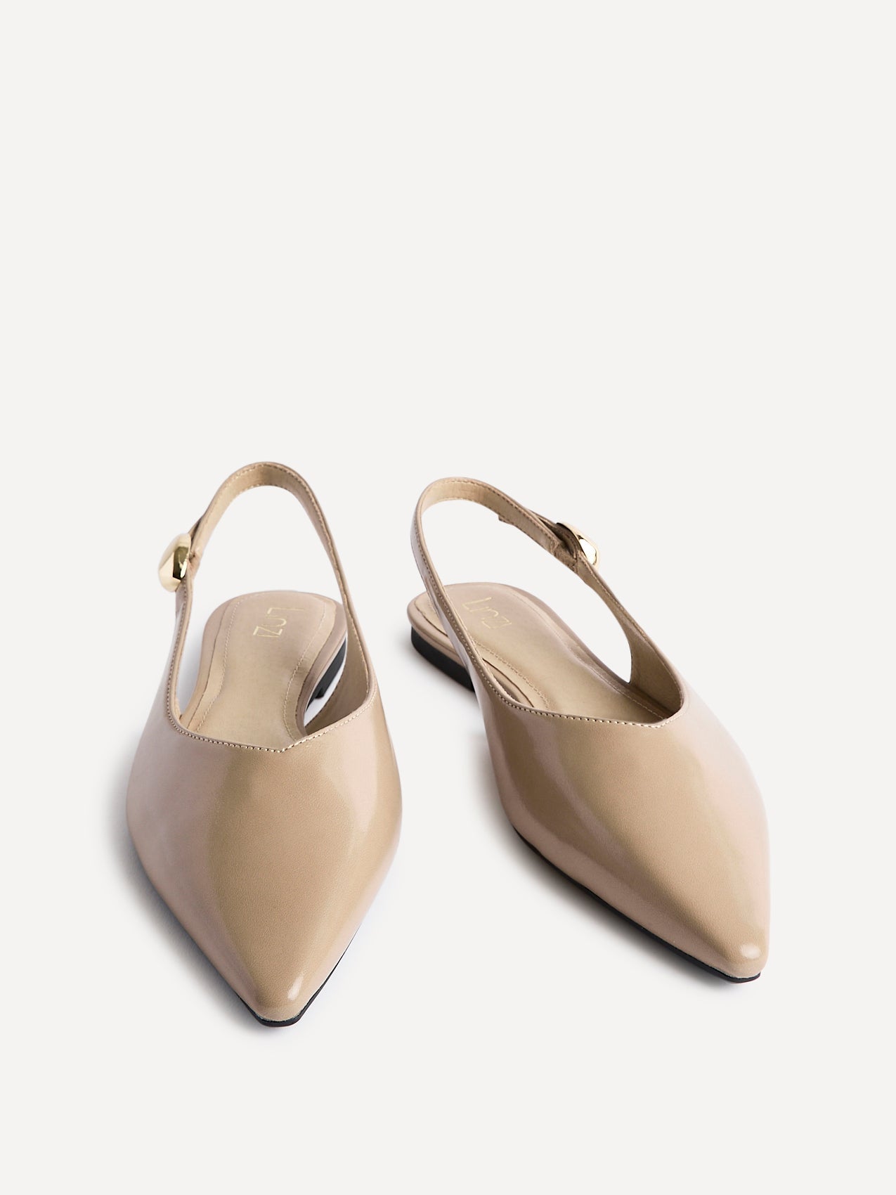 Profile Nude Faux Leather Ballet Flats