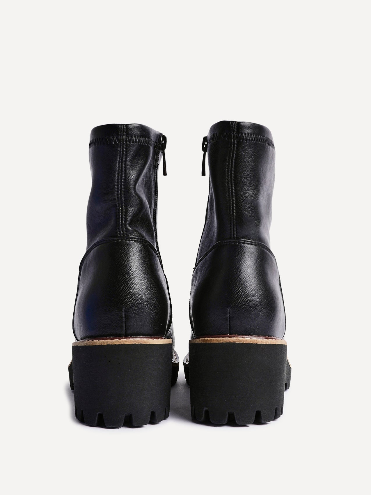 Pulse Wide Fit Black Wedged Ankle Boots