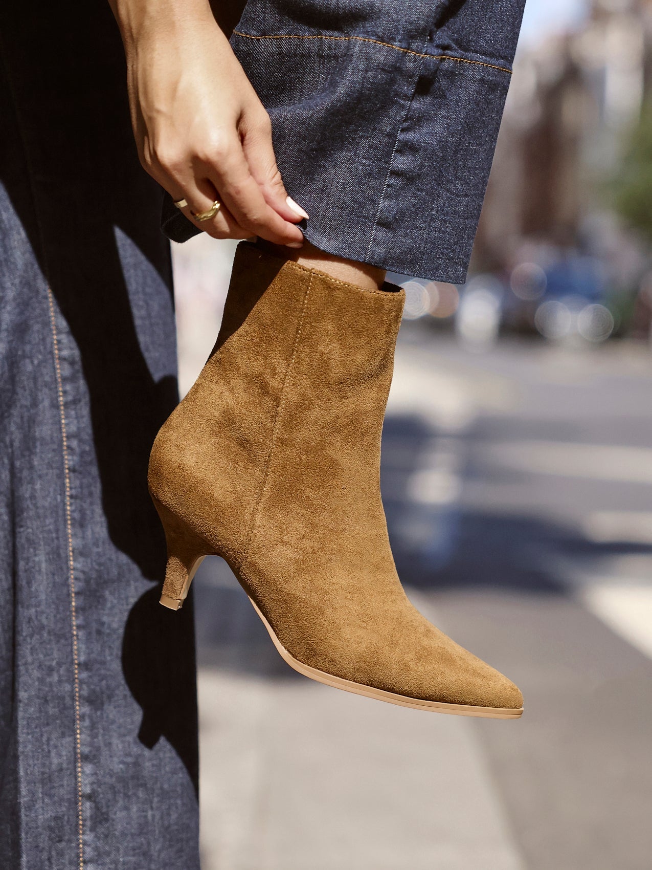 Pursuit Tan Heeled Ankle Boots