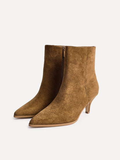 Pursuit Tan Heeled Ankle Boots