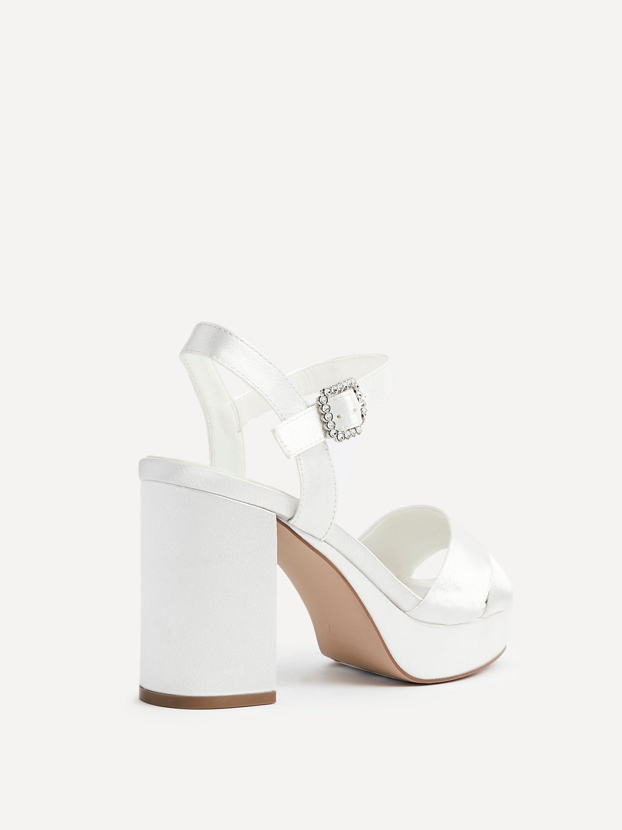 Perola Bridal Ivorty Satin Platform Heels