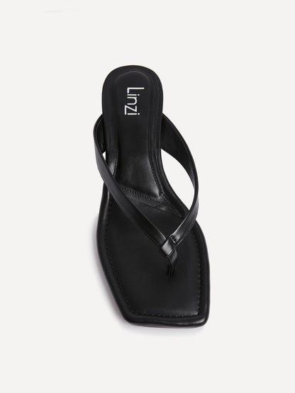 Potential Black Toe Post Kitten Heels