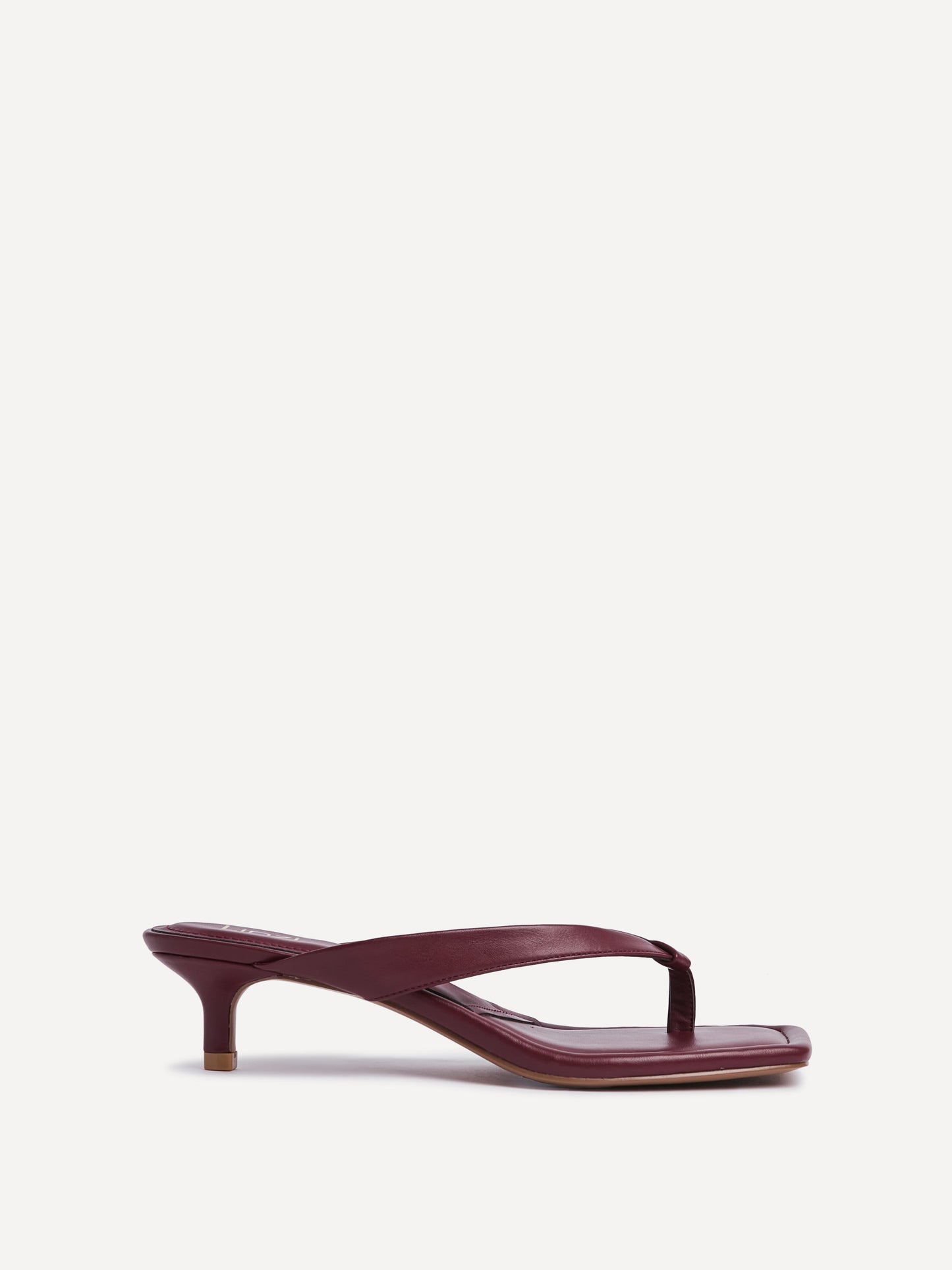 Potential Burgundy Toe Post Kitten Heels