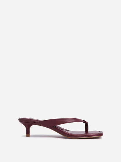 Potential Burgundy Toe Post Kitten Heels