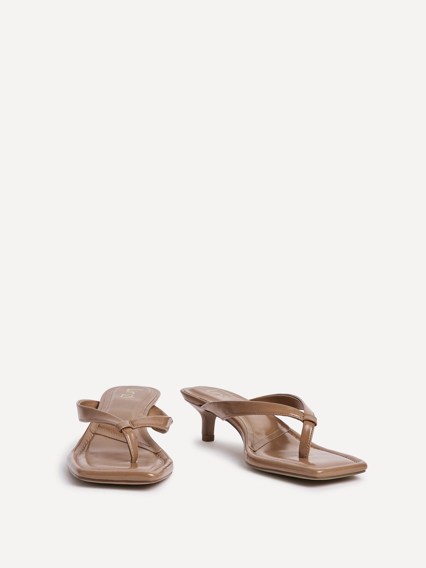 Potential Caramel Toe Post Kitten Heels