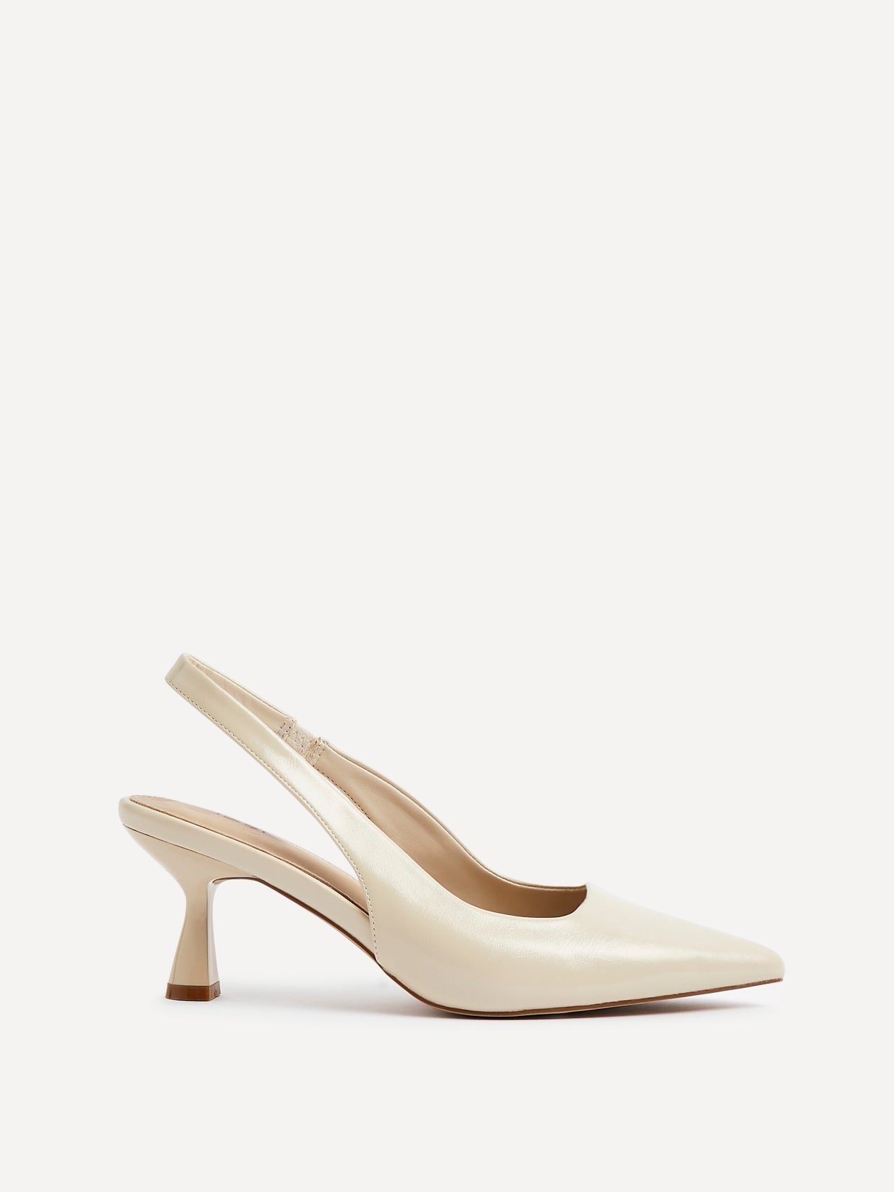 Presley Beige Faux Leather Court Heels