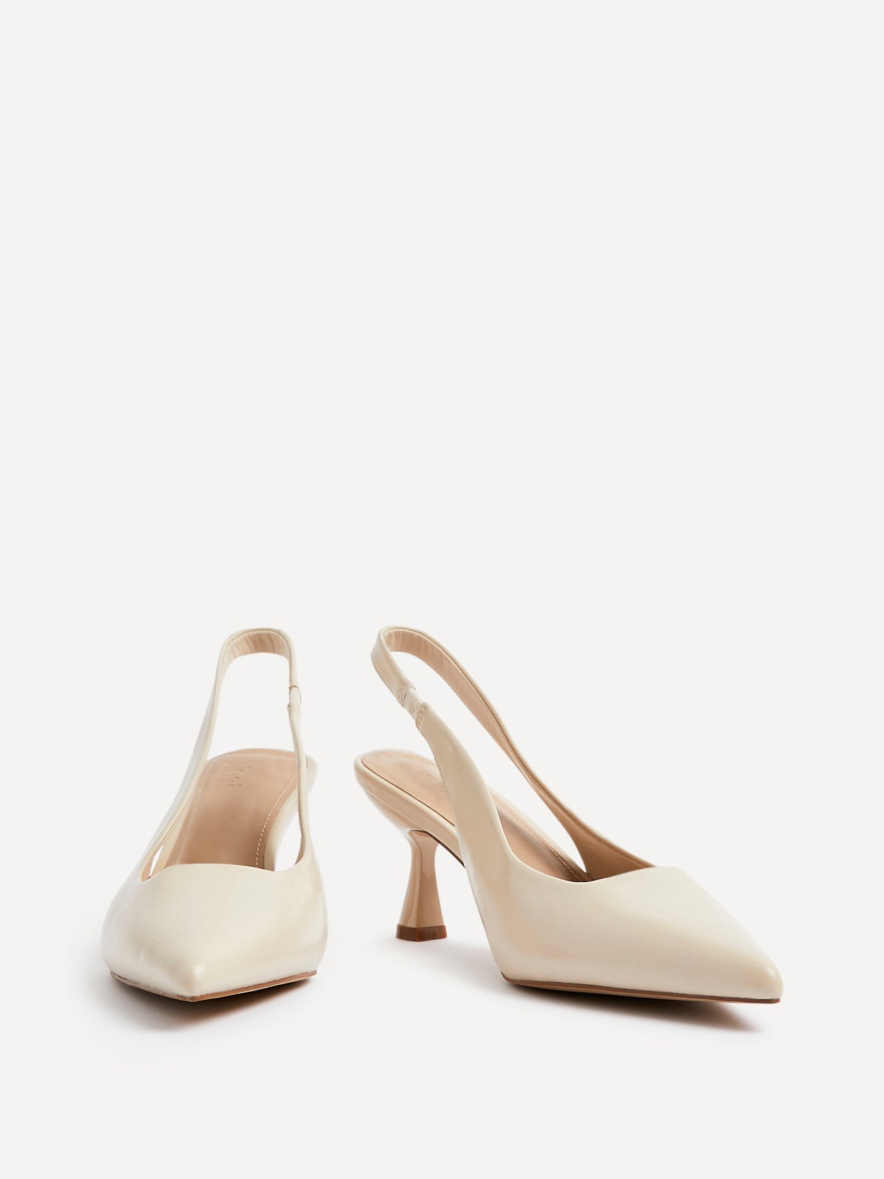 Presley Beige Faux Leather Court Heels