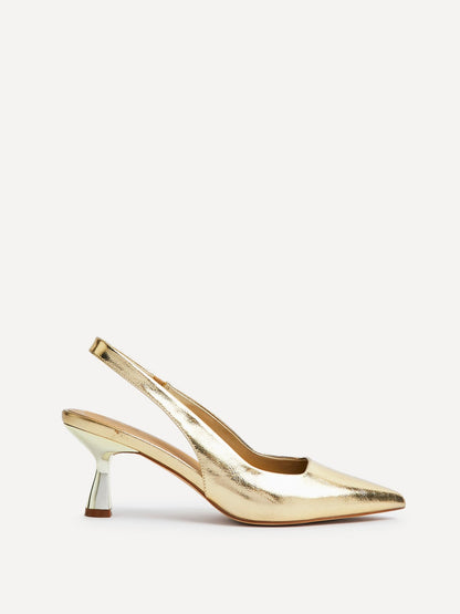 Presley Gold Court Heels
