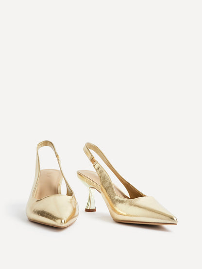 Presley Gold Court Heels