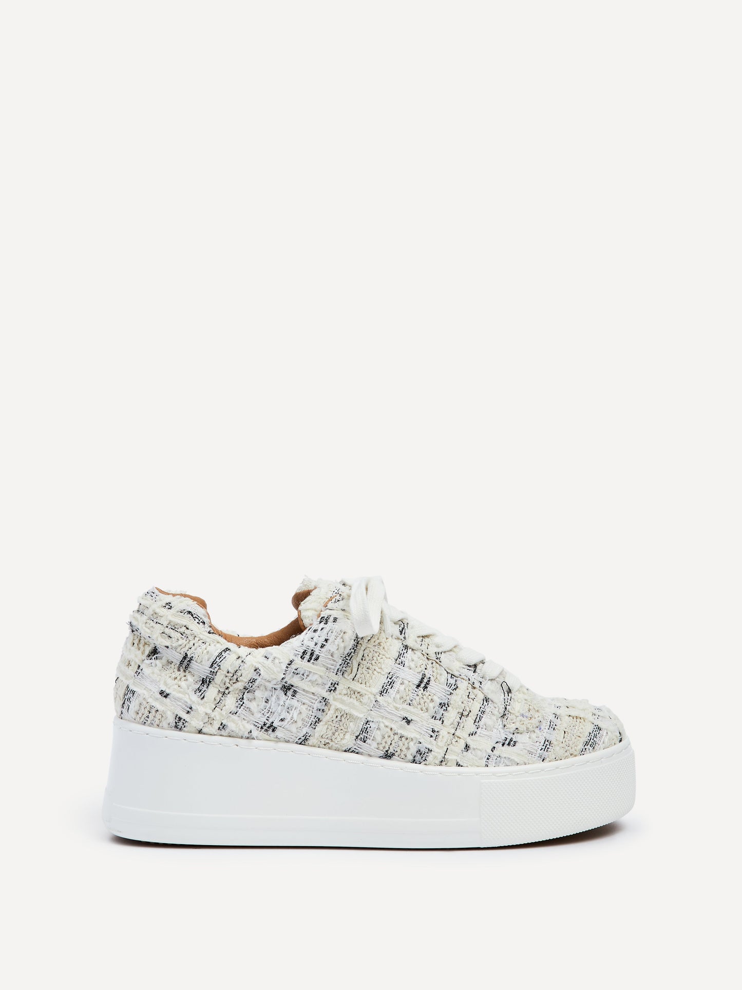 Quest White Tweed Trainers