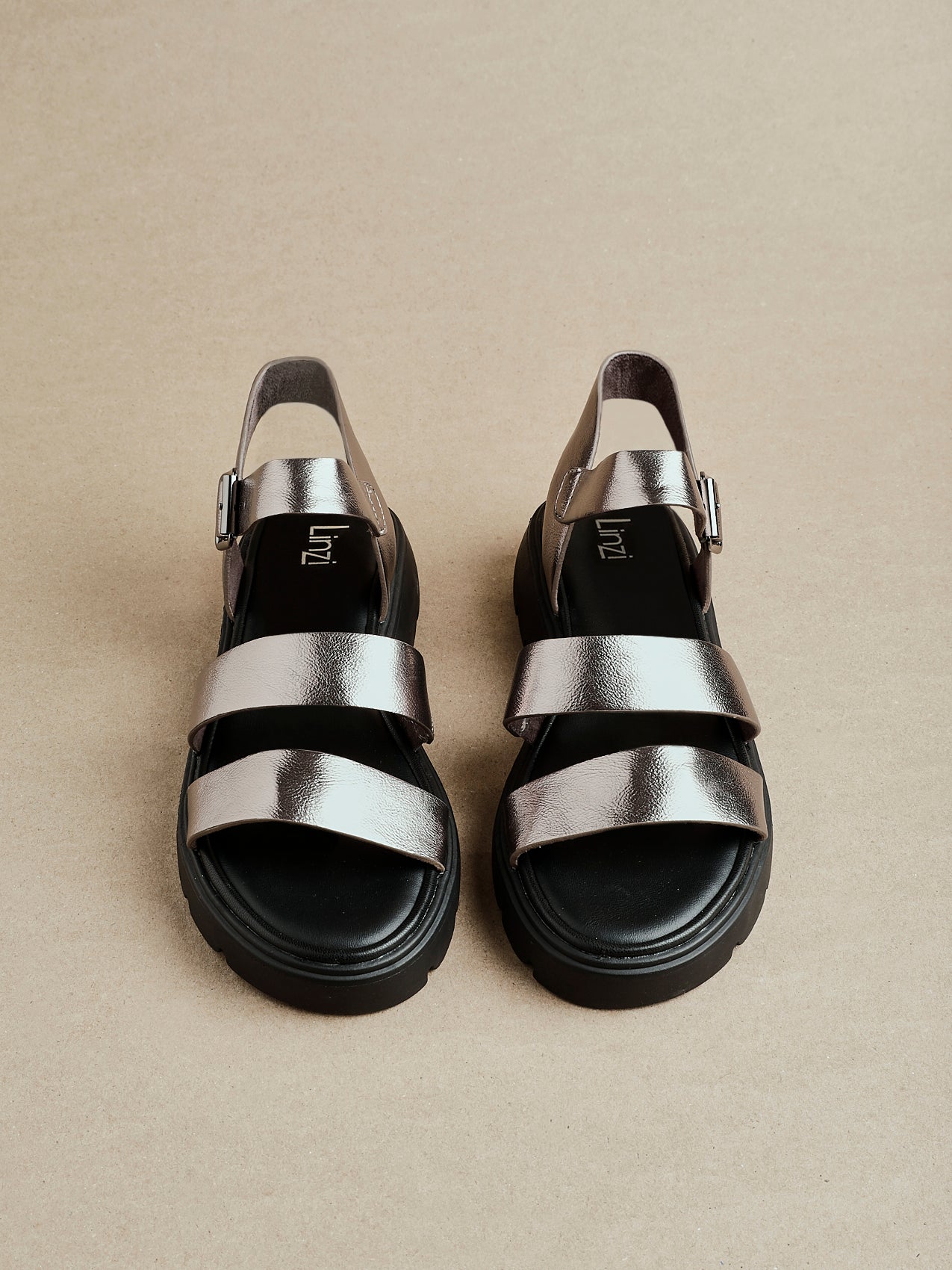 Ramona Pewter Gladiator Sandals