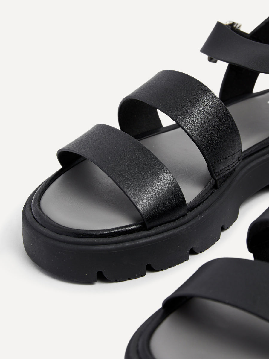 Ramona Black Gladiator Sandals
