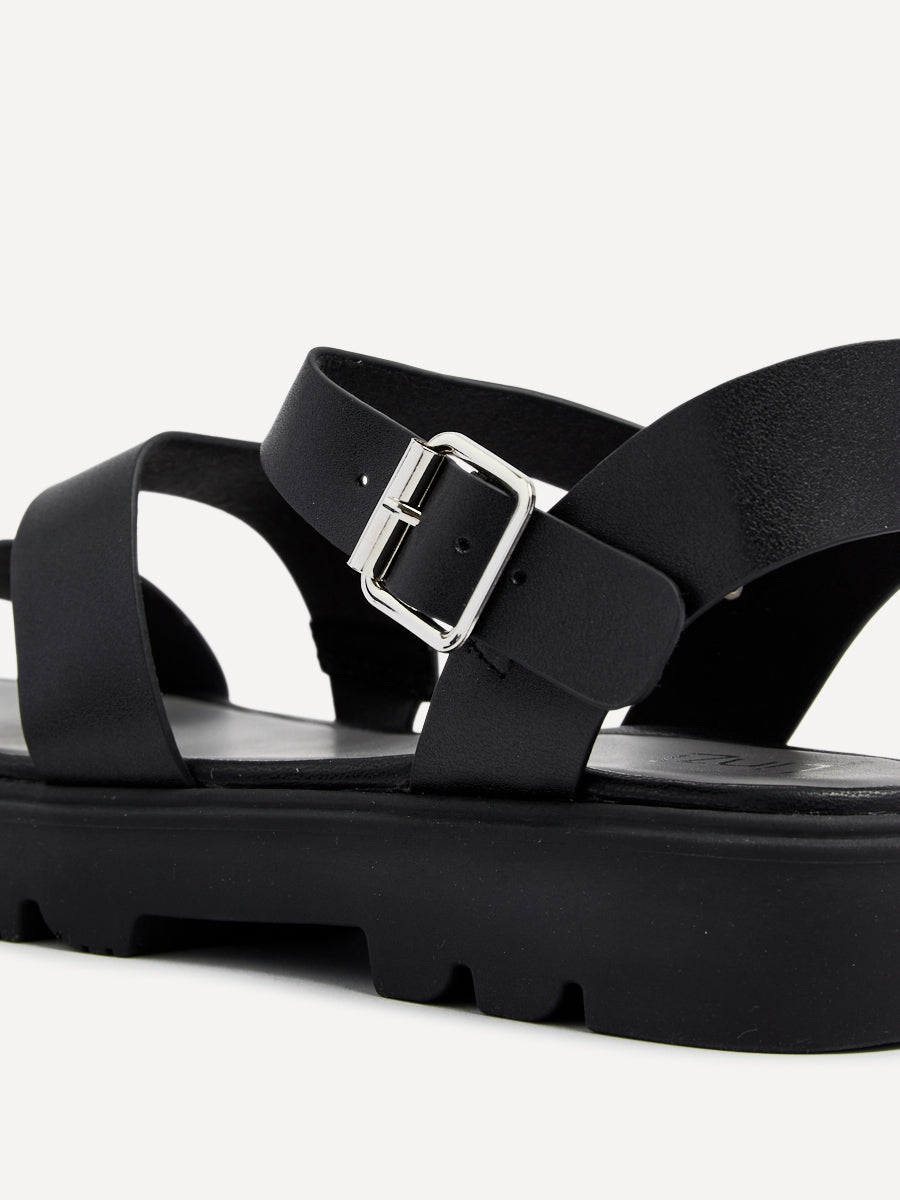 Ramona Black Gladiator Sandals