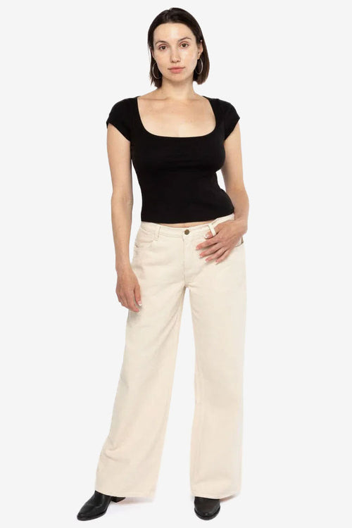 RBDW401GD - 12 oz Bull Denim Mid Rise Wide Leg Jeans
