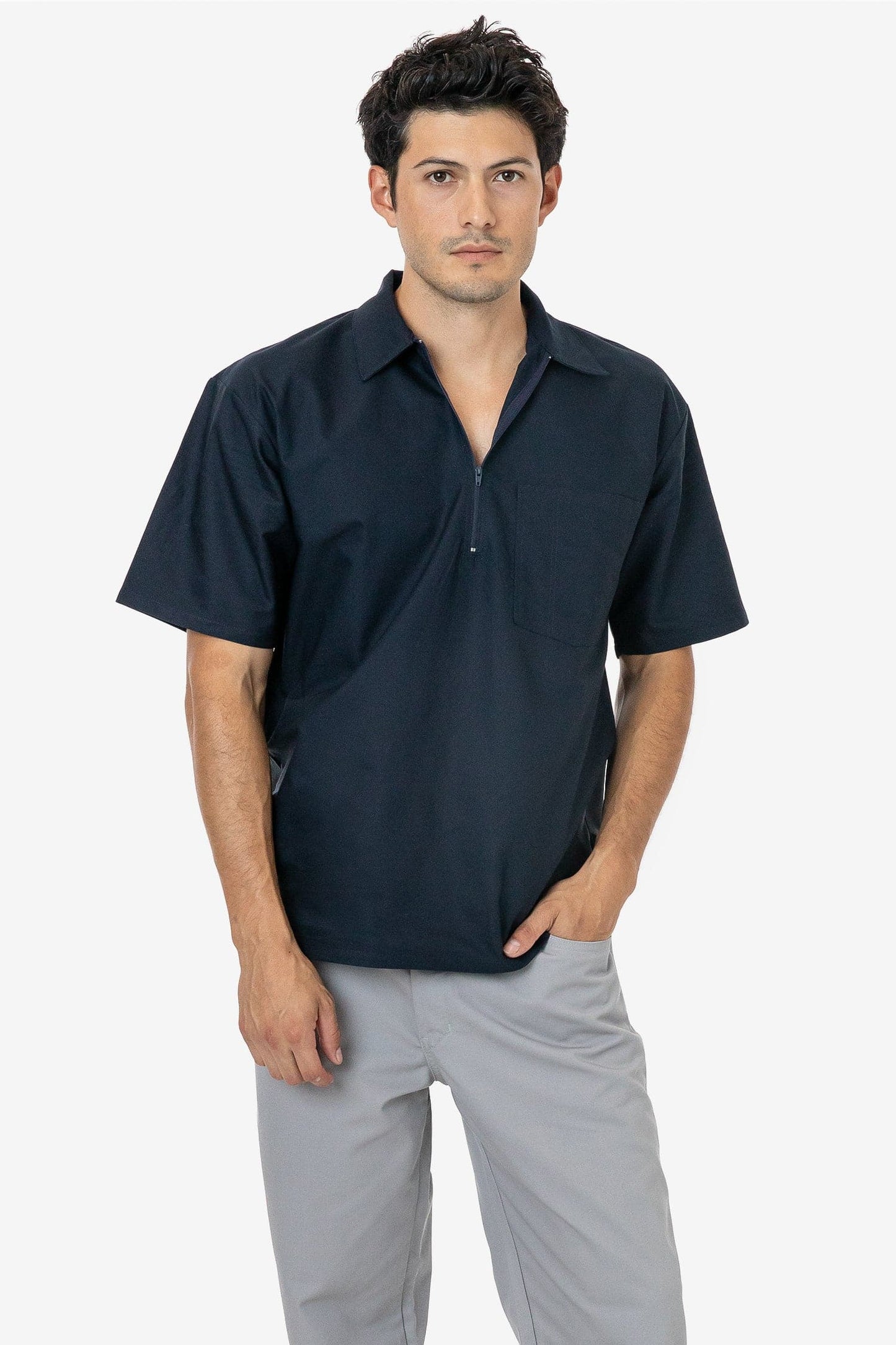 RCP409 - Oxford Zip-Up Work Shirt
